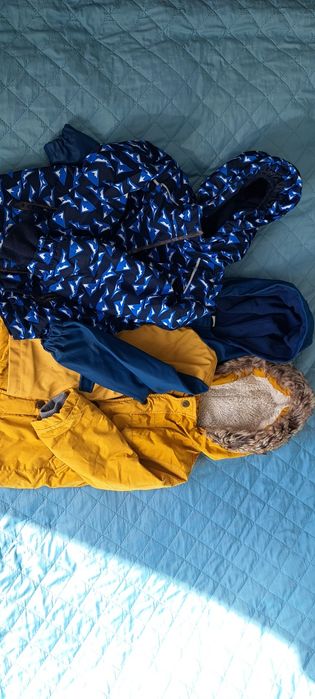 Sprzedam zestaw 3 kurtek rozmiar 104 2 zimowe jedna jesienna