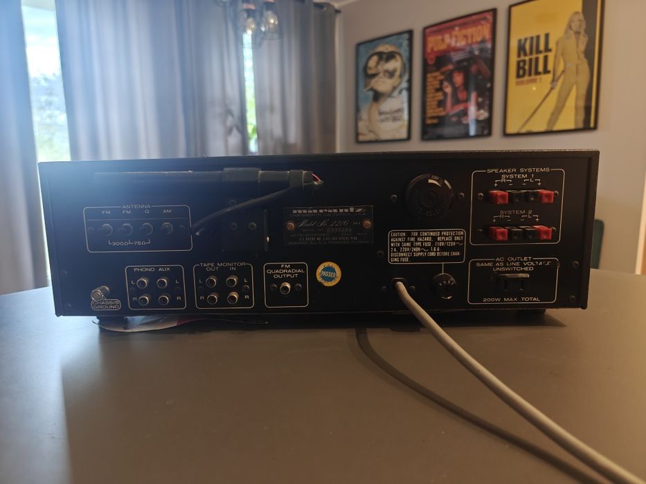 Marantz 2216 vintage amplituner stereo – czarny, sprawny