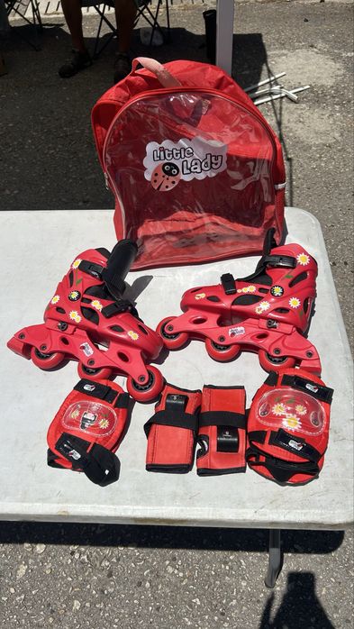 Conjunto mala patins e proteções