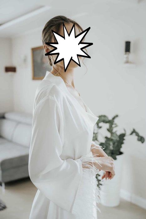 Satynowy komplet ślubny