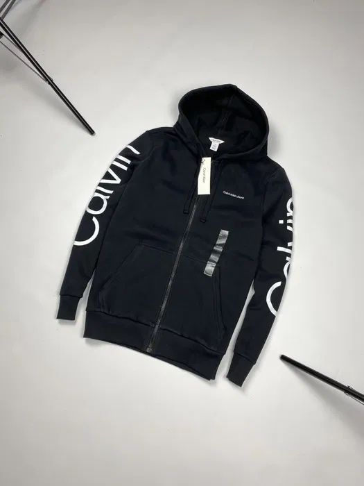 Худі Calvin Klein Jeans Fleece Vertical Logo Classic Zip Hoodie оригінал Л , M кофта