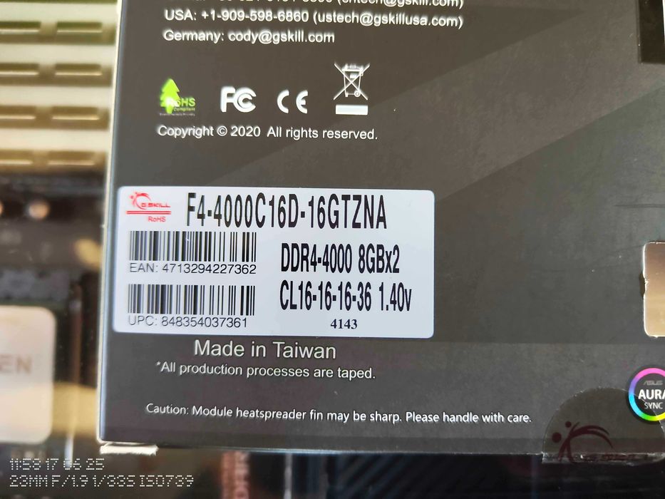 Memória RAM DDR4 32GB Trident Z Neo