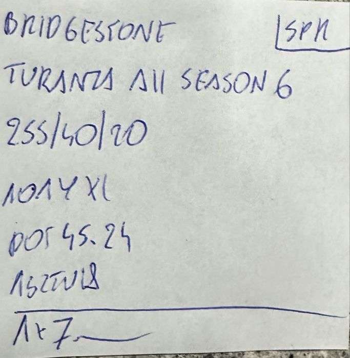 1X Bridgestone Turanza AllSeason 6 255/40 R20