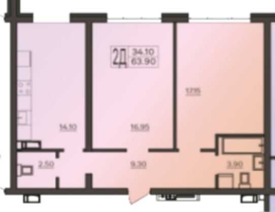 2-ком квартира ЖК Острова