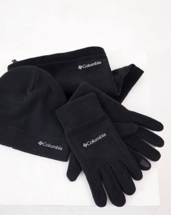 Зимний Флисовый Комплект : Шапка, Бафф и Перчатки