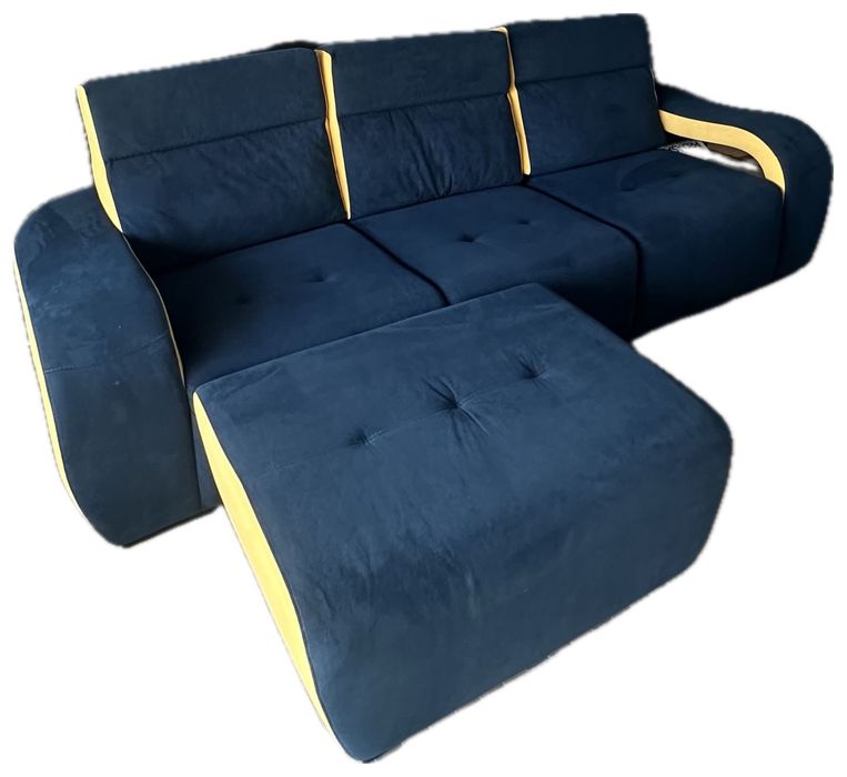 Sofá Chaise Long & 4 Bancos de apoio