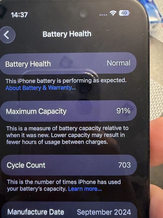 Iphone 16 256 black 91%