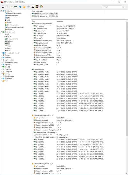 пам'ять DDR5 32GB (2x16) 5200MHz Kingston FURY. Trade-in
