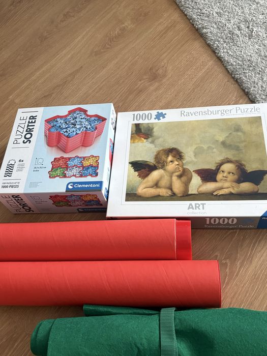 Kit Completo Puzzle 1000 Pcs Ravensburger + Organizador + Tapete