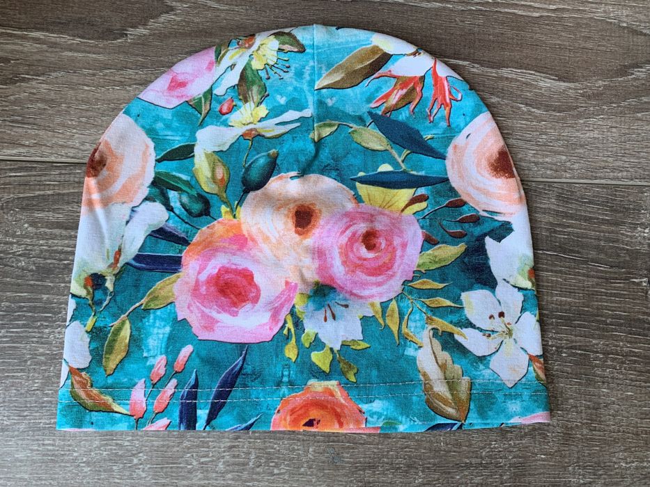 Демисезонная однослойная деми шапка для девочки 48-52 см