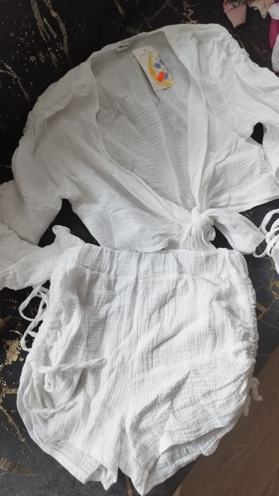 Lniany letni komplet m