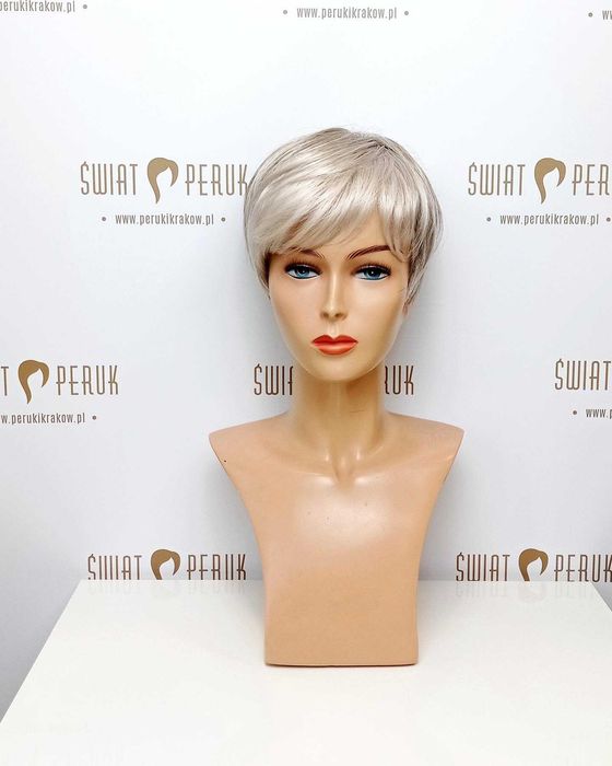 Siwa krótka peruka syntetyczna Chęciny