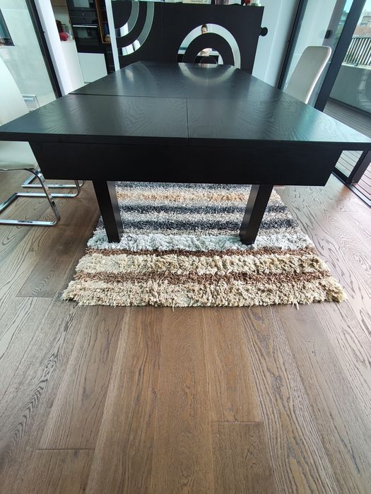 Mesa de jantar extensível / madeira wengue