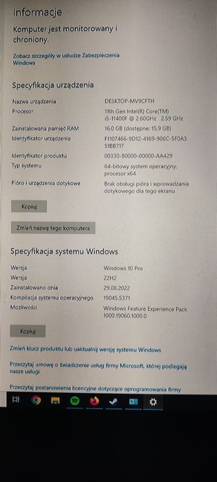 Gotowy komputer do gier | i5-11400F | GTX 1650 4GB | 16GB RAM