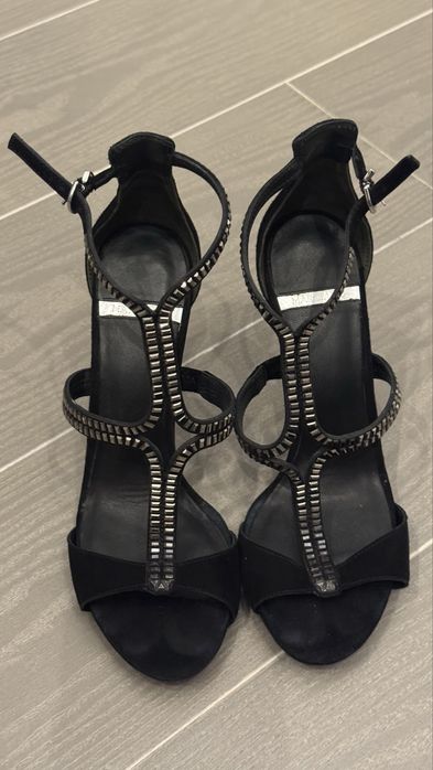 Туфлі Marciano чорні замшеві на шпильці, розмір 37