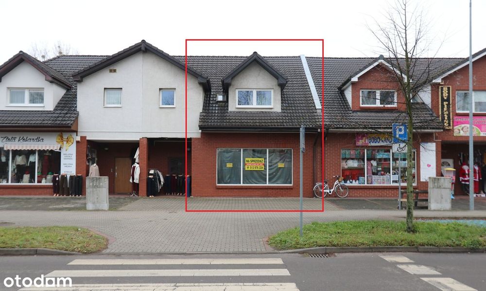 Duże pomieszczenie na PARTERZE z WITRYNĄ/na piętrze dwa pomieszczenia,