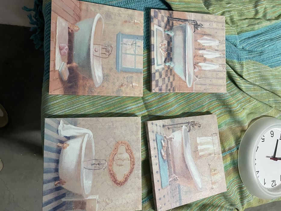 Conjunto de 4 quadros decorativos