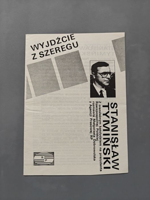 Ulotka wyborcza Stanisław Stan Tymiński Wybory prezydenckie 1990