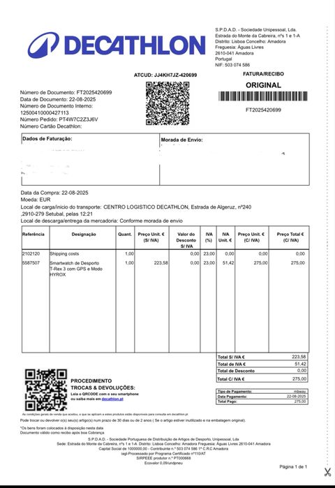 Amazfit T-Rex 3 - Com fatura e garantia