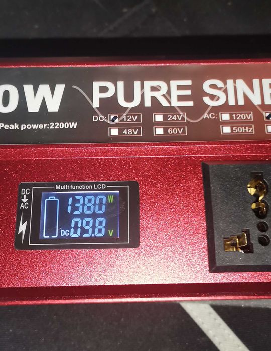 Inversor Onda Pura 12v para 220v 2200w Novo