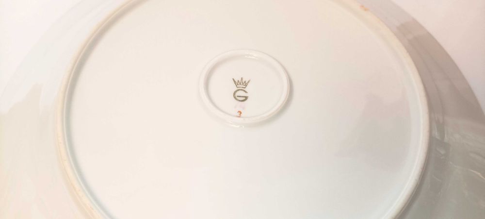 Porcelana Giesche Patera Talerz Maki sygn. 1929