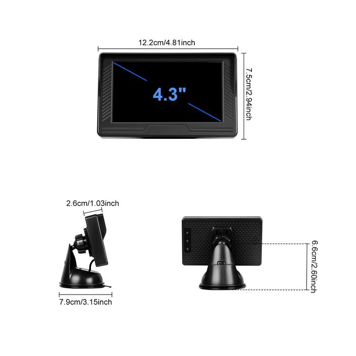 Monitor de Bebé para Carro HD Câmara Visão Noturna e Ecrã IPS NOVO