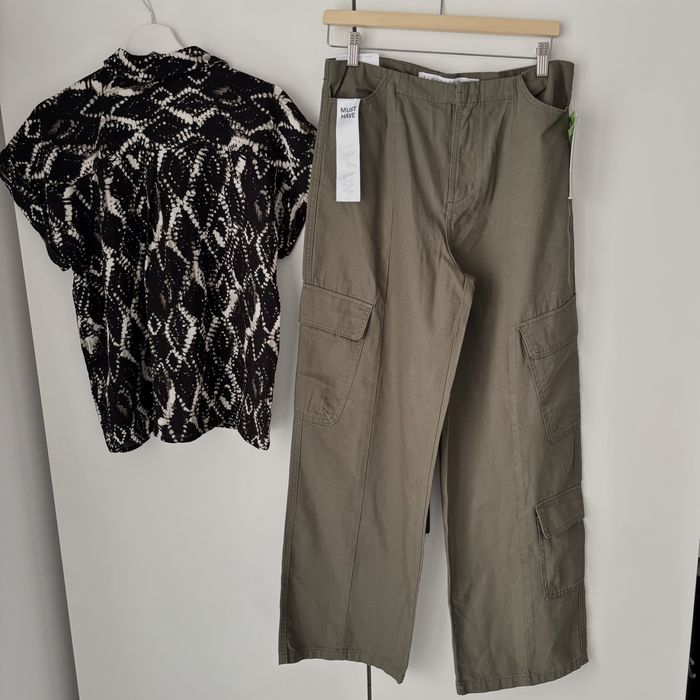 Spodnie damskie cargo, r.L, nowe, bawełna