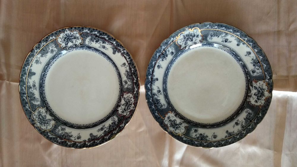 3 plates from the Real Fábrica de Sacavém, period 1885/1909
