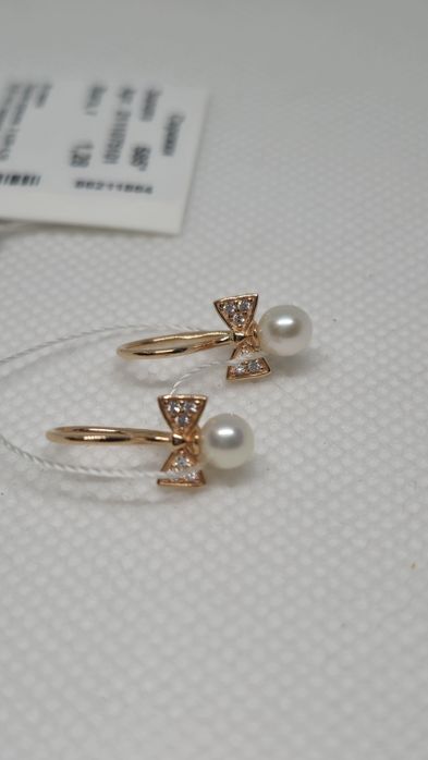 Сережки дитячі з червоного золота. Нові. Sovissimo.