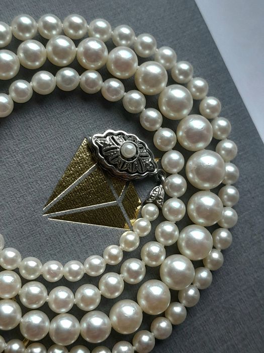 Piękny Naszyjnik Art deco Akoya Złoto 585 48cm WYCENA