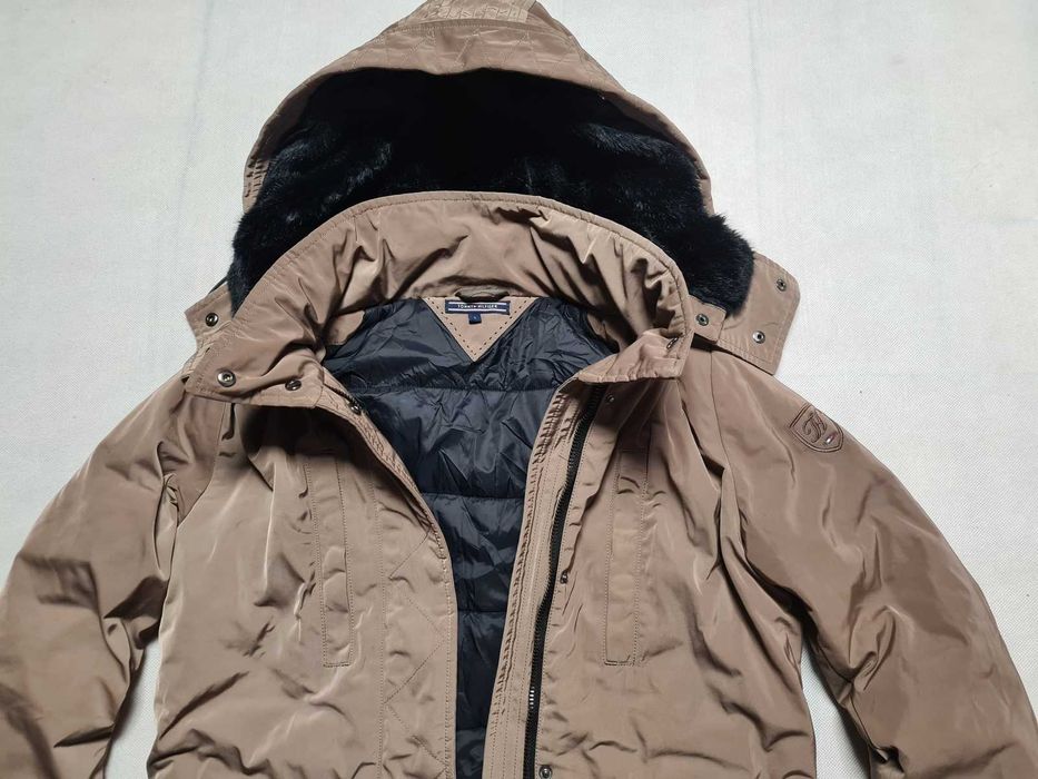TOMMY HILFIGER - Thermore / Damska Parka roz. S IDEAŁ ^ -