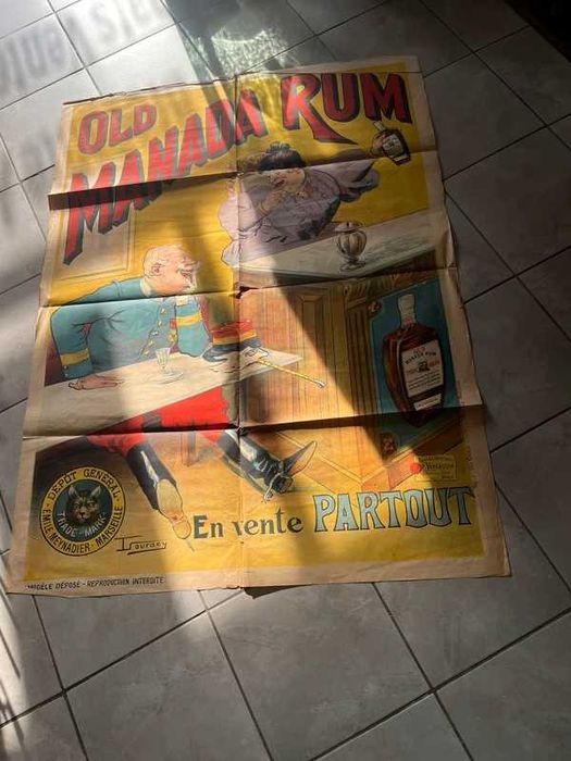 Cartaz antigo rum extraordinário