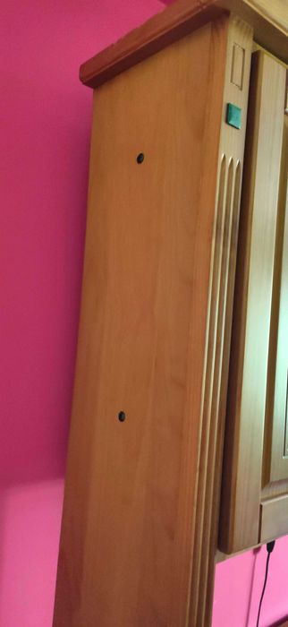 Cama solteiro dupla (madeira maciça pinho mel) + colchão