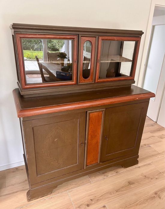 Szafka bufet kuchenny - witryna z szafką stara szafa antyk