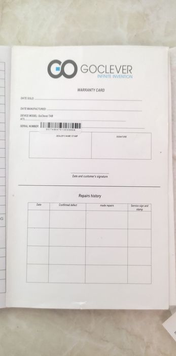 Goclever Infinite Invention Tab A73 + ładowarka + etui + instrukcje ob