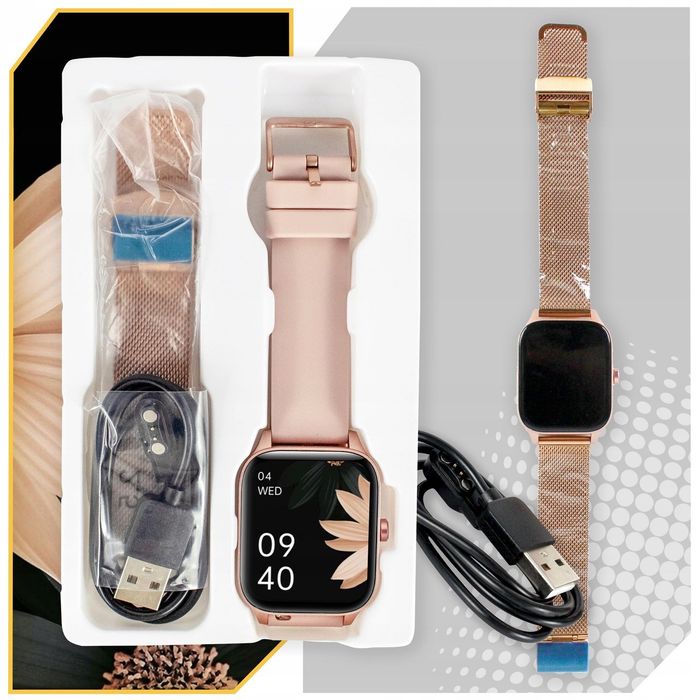Smartwatch Premium dla Kobiet Multi Aplikacje ZESTAW PREZENTOWY PRO