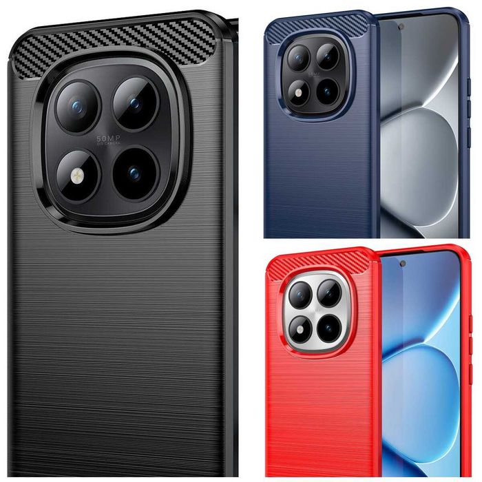 Противоударный чехол Xiaomi Redmi Note 15 Pro Plus Poco M8 Pro карбон