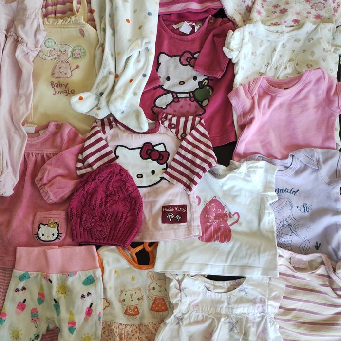 Zestaw letnich ubranek dla dziewczynki H&M rozm. 62/68