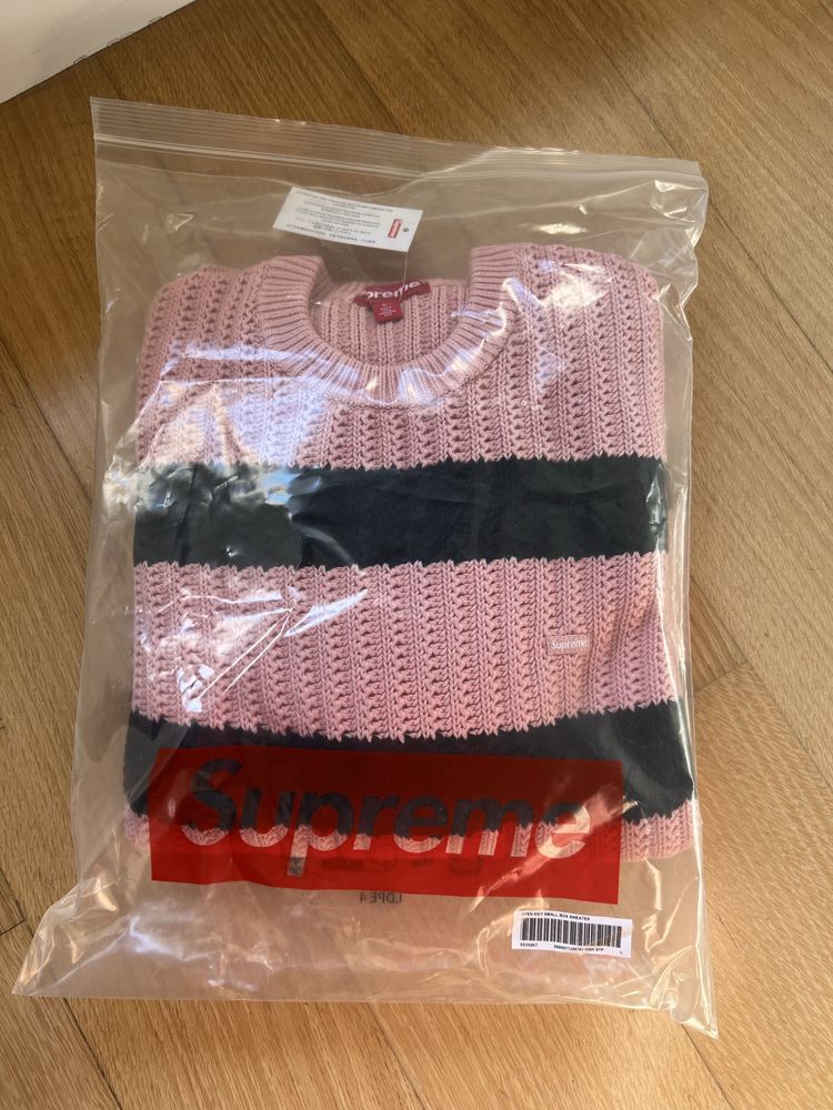 Supreme Loose Gauge Stripe Small Box Sweater Benfica • OLX.pt Supreme Loose Gauge Stripe Small Box Sweater Benfica • OLX.pt
