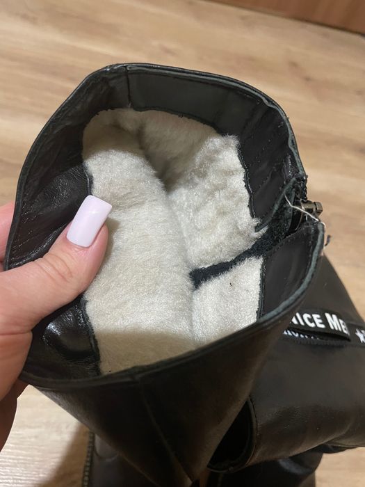 Кожаные теплые сапоги. Новые!