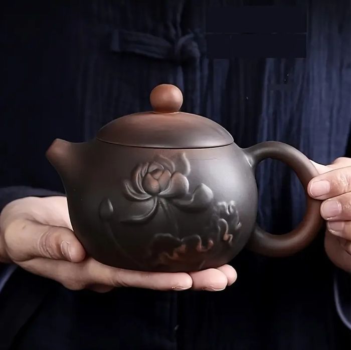 Глиняний чайник Сі Ши «Лотос» 300 мл для чайної церемонії, глиняный