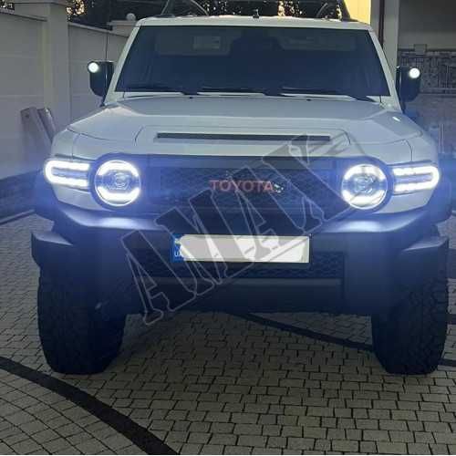 АКЦИЯ Передние фары+поворотники (LED) NEW DESIGN Toyota FJ Cruiser