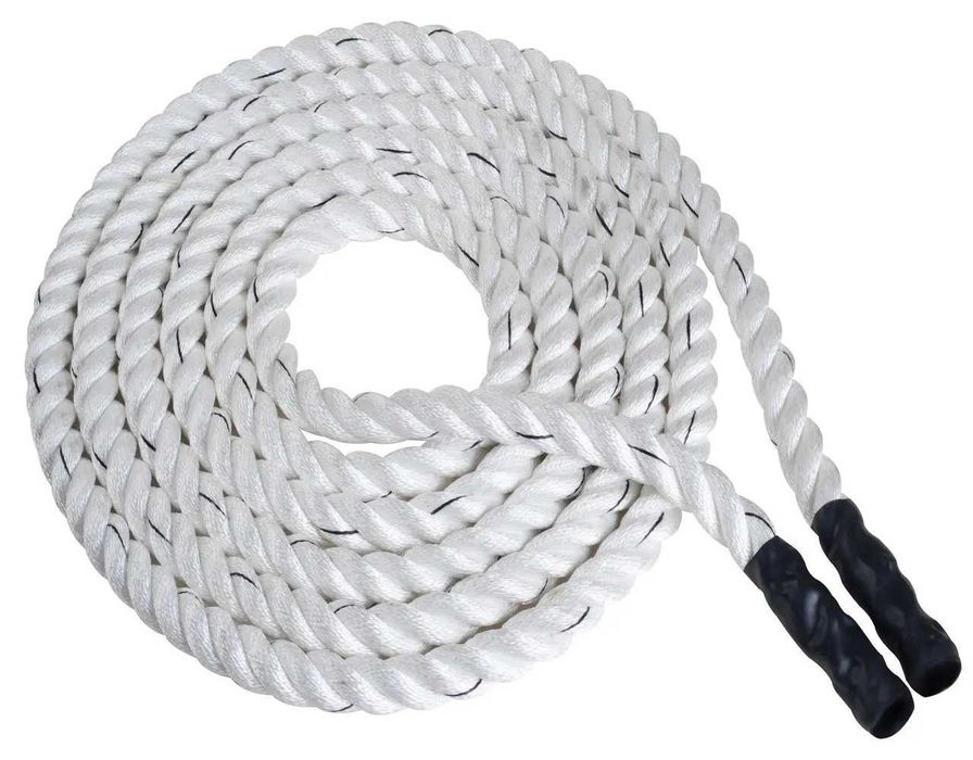 Канат тренувальний для кросфіта 9м Battle Rope White WCG 50х9