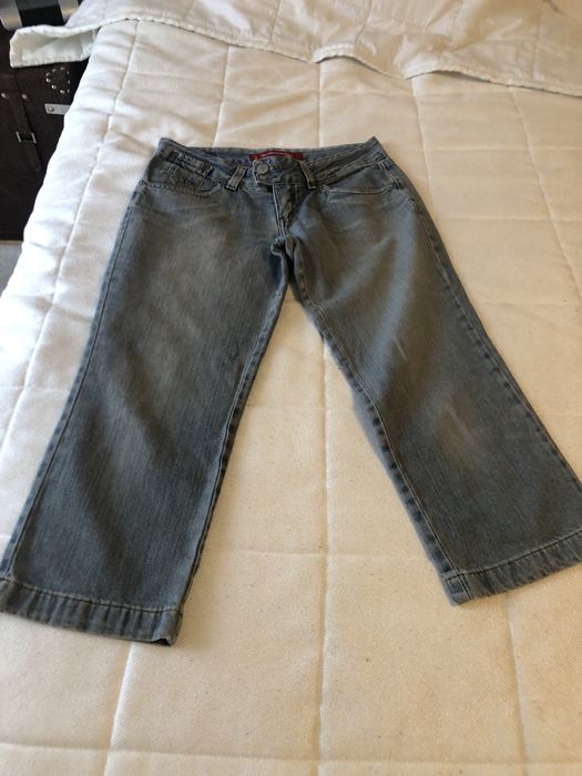 Calça de ganga cropped