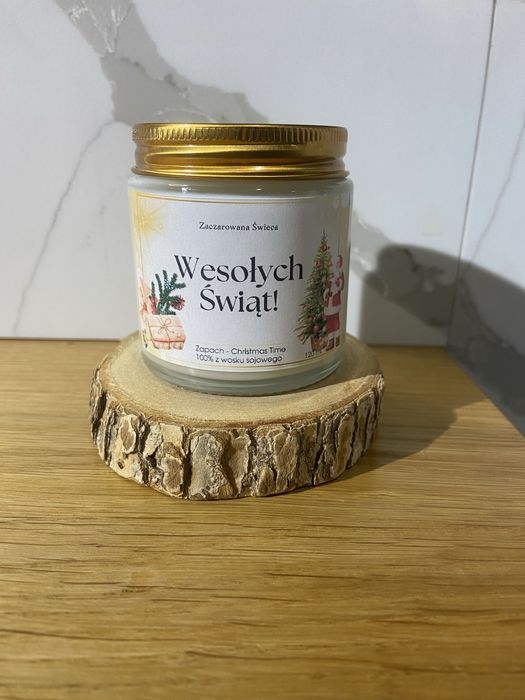 Świeca sojowa 120 ml Wesołych Świąt świece sojowe świeczki święta