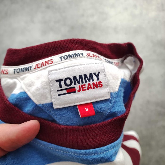 MĘSKA Koszulka Paski bawełna Lato PREMIUM Bawełna Tommy Hilfiger Jeans