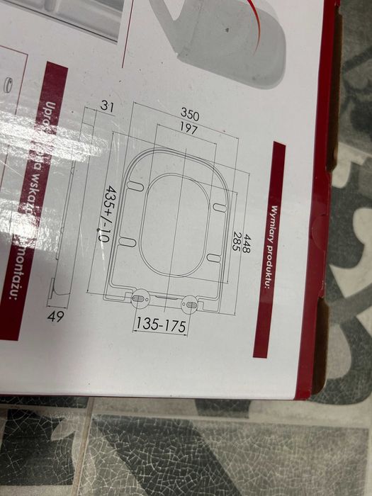 DESKA Zamiennik do ROCA GAP - Wolnoopadająca, wypinana z duroplastu