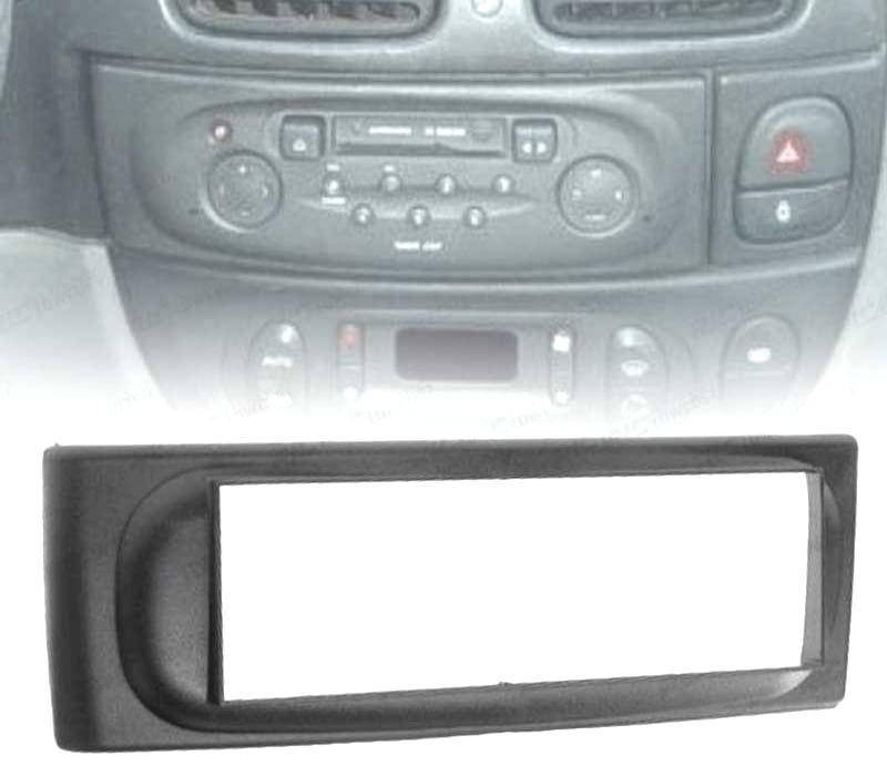 MOLDURA ADAPTADOR PRETO PARA RADIO 1-DIN PARA RENAULT MEGANE I SCENIC 96-03
