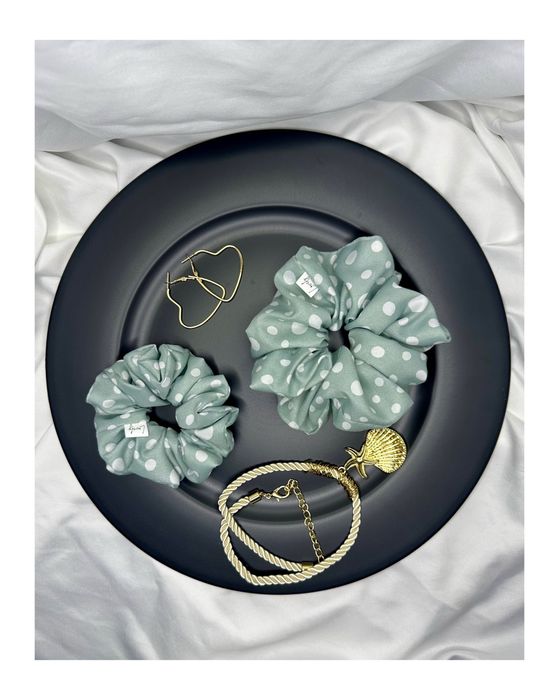 Scrunchie Handmade - Zestaw 2 gumek - Ręcznie szyte - Lovely