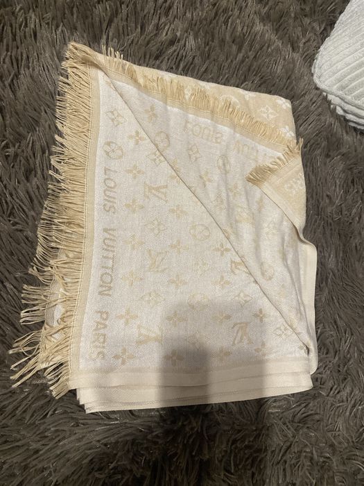 Szal Louis Vuitton beżowy